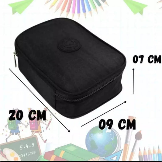 Estojo Escolar Unissex Grande com Zíper Reforçado – Diversas Cores