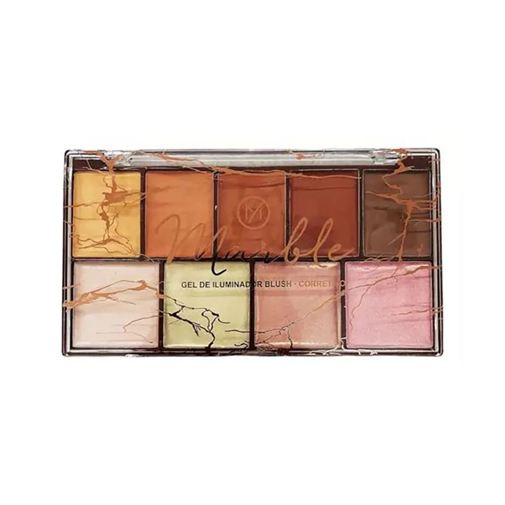 Paleta Corretivo Blush e Iluminador em Gel Marble My Life 3 em 1