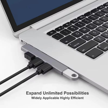 Hub USB-C 4 em 1 Tipo C – USB 3.0 para MacBook, Notebook e Celular