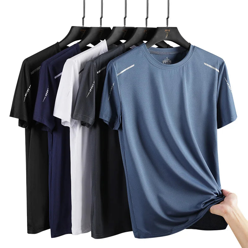 CAMISETA Quick Dry T-Shirt Masculina – Respirável, Secagem Rápida, Elástica, Esportiva CHRLCK