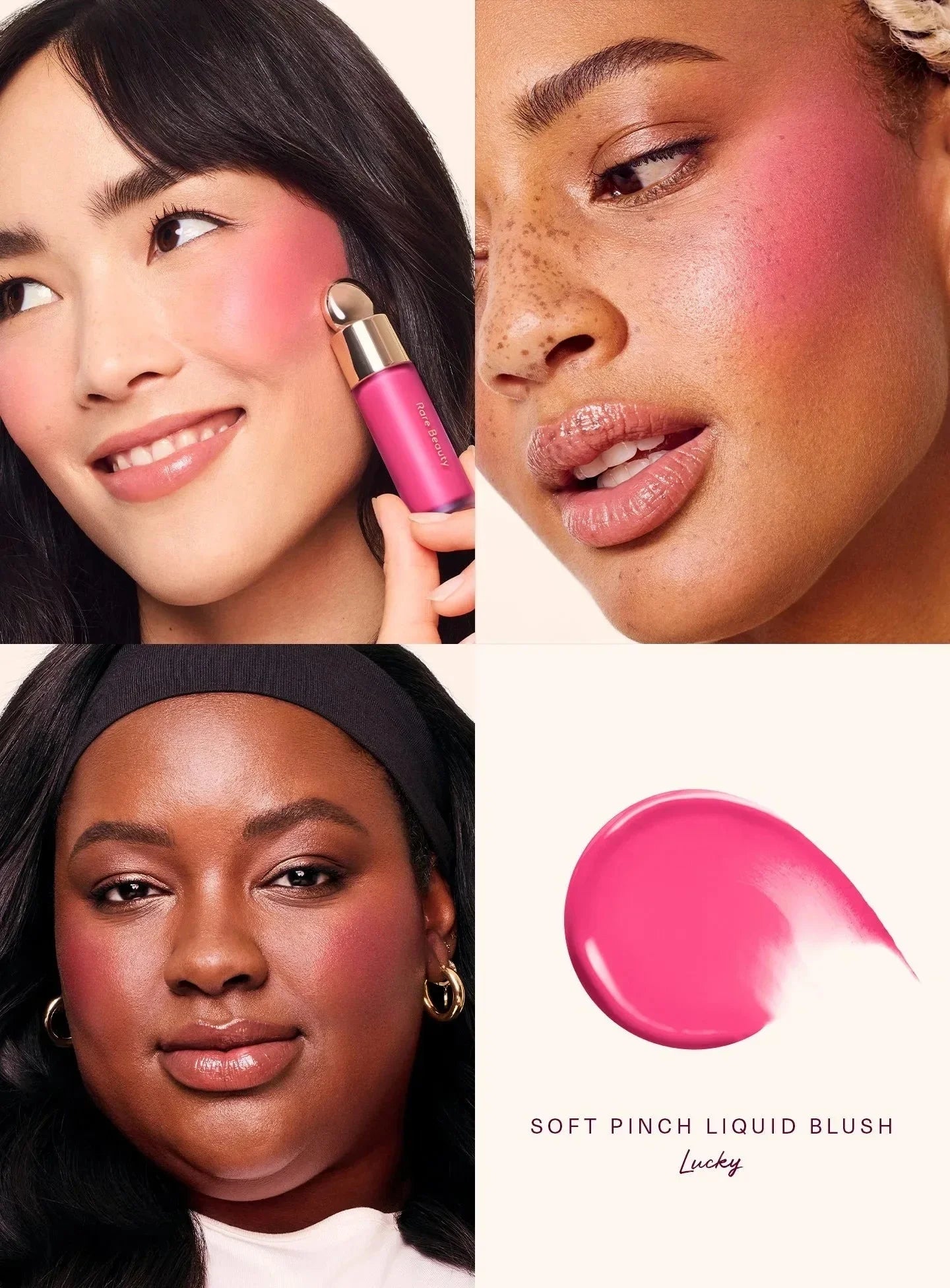 Rare Beauty Blush Líquido Multifuncional – Lábios, Olhos e Bochechas à Prova D’Água