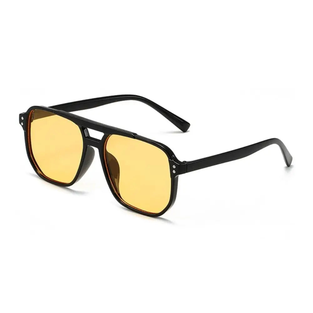 Óculos de Sol Retrô Quadrado Unissex UV – Proteção Solar para Praia e Viagem
