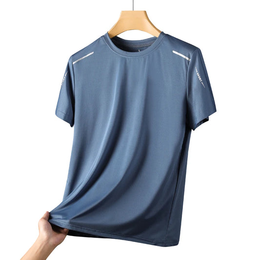 CAMISETA Quick Dry T-Shirt Masculina – Respirável, Secagem Rápida, Elástica, Esportiva CHRLCK
