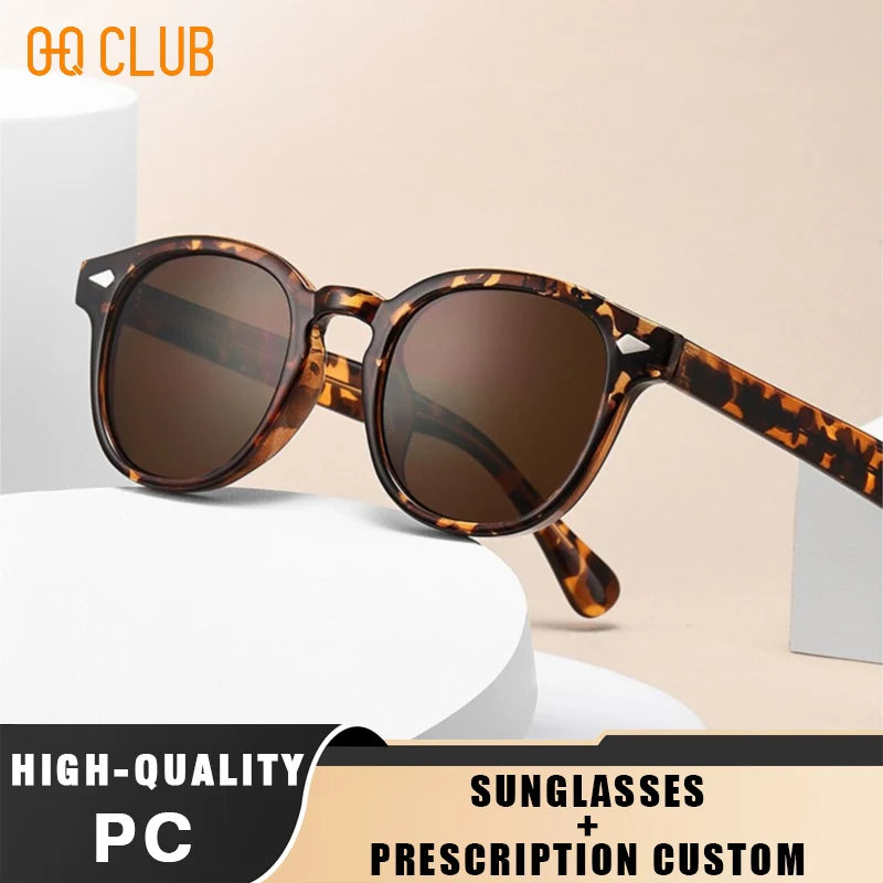 Óculos de Sol Retrô Redondo Unissex O-Q CLUB UV400 – Estilo Vintage