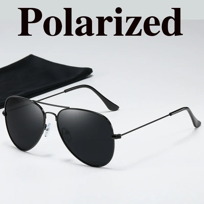 Óculos de Sol Quadrado Polarizado Unissex UV400 – Estilo Vintage para Dirigir e Pedalar
