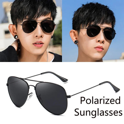 Óculos de Sol Quadrado Polarizado Unissex UV400 – Estilo Vintage para Dirigir e Pedalar