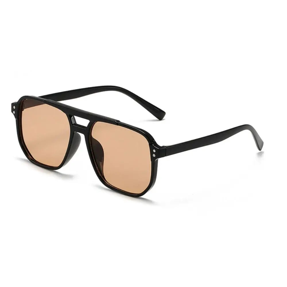 Óculos de Sol Retrô Quadrado Unissex UV – Proteção Solar para Praia e Viagem