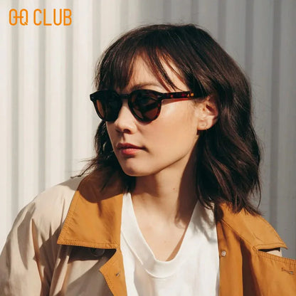 Óculos de Sol Retrô Redondo Unissex O-Q CLUB UV400 – Estilo Vintage